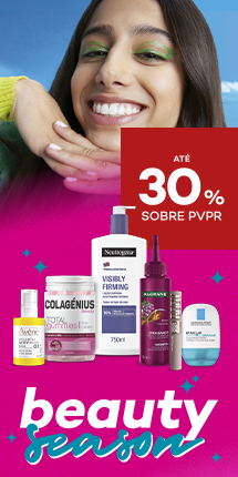Campanha Beleza com destaque promocional de at&eacute; 30% sobre pre&ccedil;o de Venda ao P&uacute;blico Recomendado